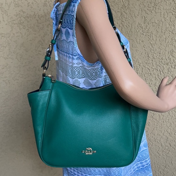 COACH Rori Shoulder Bag COLOR: Gold/Bright Jade - Picture 15 of 16